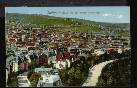 Stuttgart. Blick von der neuen Weinsteige