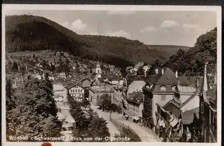 Wildbad. Im Schwarzwald Blick von der Olgastrasse