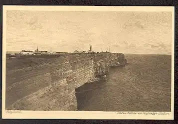 Helgoland. Südwestküste mit Telefunken. Station