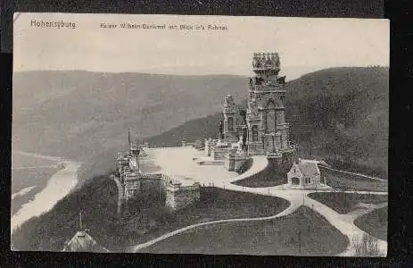 Hohensyburg. Kaiser Wilhelm Denkmal mit Blick ins Ruhrtal