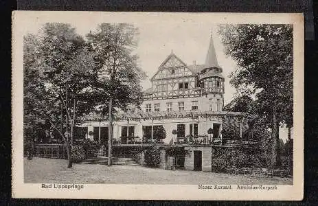 Bad Lippspringe. Neuer Kursaal. Arminius Kurpark