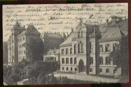 Flensburg. Justizgebäude und höhere Töchterschule