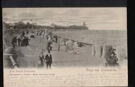 Travemünde. Gruss aus. Neue Strandpromenade