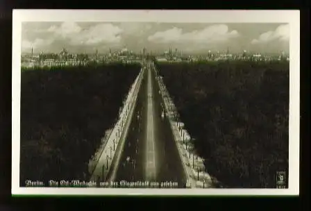 Berlin. Die Ost Westachse, von der Siegessäule aus gesehen