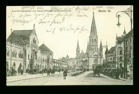 Berlin. Ausstellungshallen und Kaiser Wilhelm Gedächtniskirche