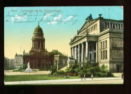 Berlin. Schillerplatz mit Kgl. Schauspielhaus