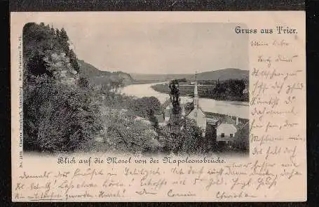 Trier. Blick auf die Mosel von der Napoleonbrücke