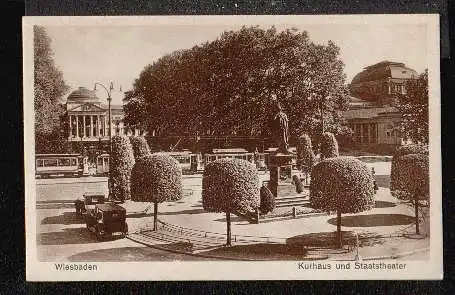 Wiesbaden. Kurhaus und Stadttheater