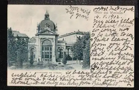 Wiesbaden. Kochbrunnen und Trinkhalle