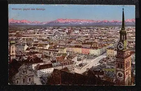 München. Gegen das Gebirge