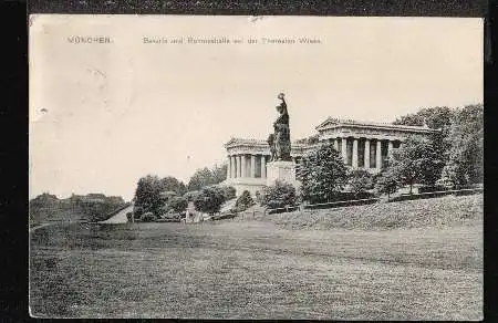 München. Bavaria und Ruhmeshalle auf der Theresien Wiese