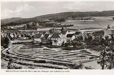 Albaum mit Blick auf die Anlagen der Landesfischerei