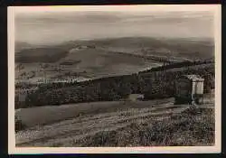 x01862; Kreuzberg Gipfel. Blick über den Arnsberg auf Simmelsberg und Wasserkuppe.