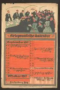 x03796; Kriegsanleihe Kalender. Keine AK.