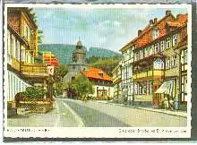 x04663; BAD GRUND. HARZ. Osteroder Straße mit St. Antoniuskirche.