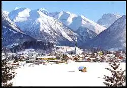 x05491; Skidorf Oberstdorf/ Allgäu mit Gr. Krottenkopf, Fürschiesser, Kratzer.