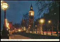 x05570; London. Big Ben from Westminster Pier by Night.