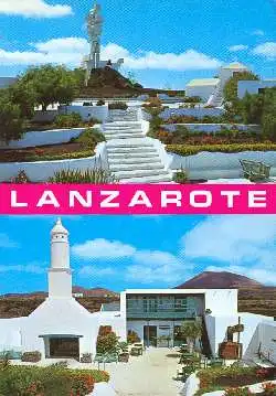 x06147; LANZAROTE Islas Canarias. Denkmal der Fruchtbarkeit und typische Gaststätte.
