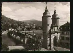 x07268; Heidelberg. Ale Brücke mit Brückentor.