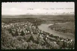 x07709; WALDSHUT am Hochrhein mit Alpenkette.