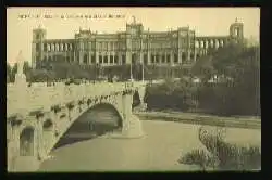 x07758; MÜNCHEN Maximiliansbrücke mit Maximilianeum.