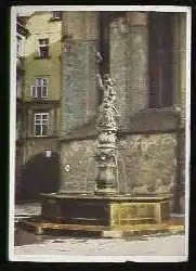 x08805; Görlitz. Obermarkt, Ritterbrunnen am Schwibbogen.