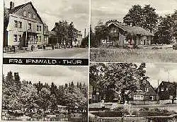 x08905; Frauenwald. Thür. DGB Erholungsheim Raymonde Dien, Milchbar, Cafe Lenktgrund, Platz des Friedens