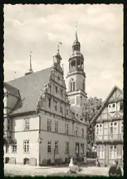 x09402; Celle. Rathaus und Turm der Stadtkirche.