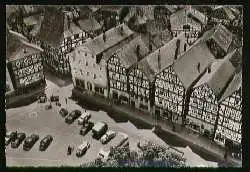 x09798; Homberg Bez. Kassel. Fachwerkhäuser am Marktplatz.