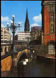 x11374; Hamburg. Heiligengeistbrücke mit Nikolaikirche.