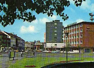 x11933; Wesel. Blick vom Bahnhofplatz zur Wilhelmstrasse.