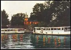 x13450; Hamburg. Alster Schifffahrt. Abends auf der Alster.