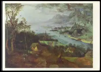 x14286; PIETER BRUEGEL D. Ä. (15251569). Flusslandschaft mit einem Sämann.