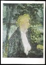 x14560 ; HENRI DE TOULOUSE LAUTREC, (1864 1901) Frau, in einem Garten sitzend (1891).