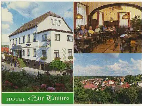 x14754; Fünsterbergen. Thüringen. Hotel Zur Tanne. Inhaber: Fam. Schreiber.