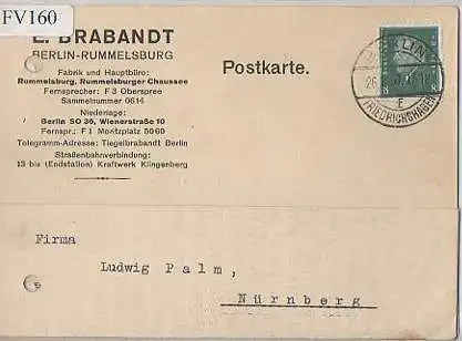 x15760; Firmenkarten; Berlin Rummelsburg E. Braband Fabrik und Hauptbüro*