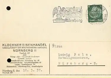 x16269; NS Zeit: Nürnberg Stadt der Reichsparteitage. Nürnberg 2, 18.3.37.