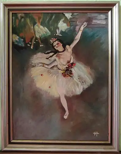 Alte russische Gemälde "Ballerina" Edgar Degas Studie