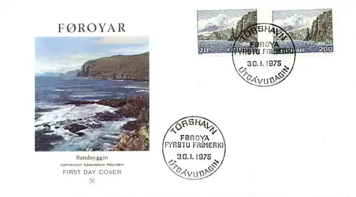 Dänemark Färöer 1975 Nr 11 15 Ersttagssonderstempel DFFDC1115