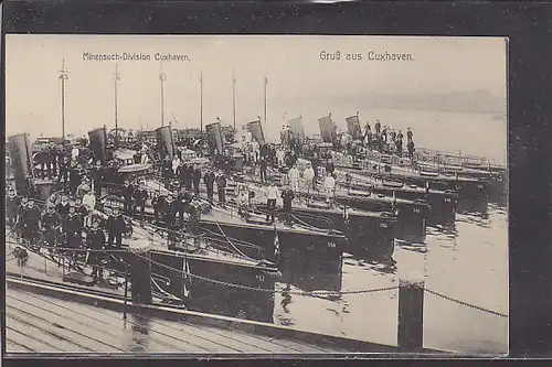 AK gruß aus Cuxhaven Minensuch Division 1920