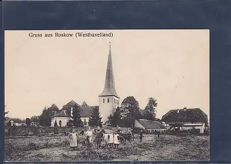 AK Gruss aus Roskow ( Westhavelland) 1910