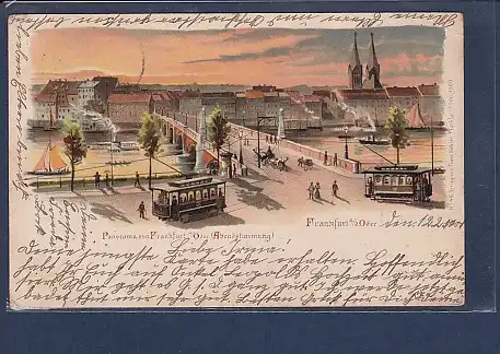 AK Litho Frankfurt a.d. Oder Panorama von Frankfurt 1901