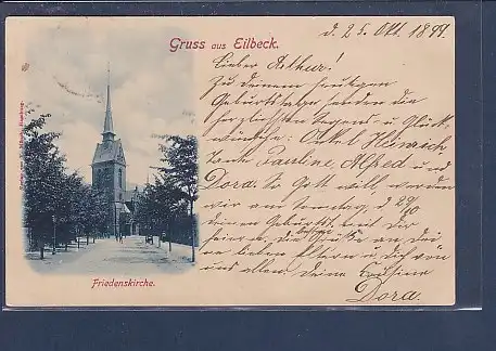 AK Gruss aus Eilbeck Friedenskirche 1899