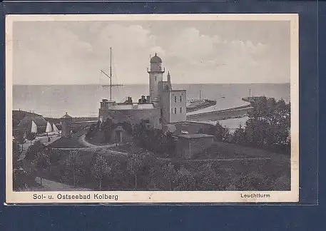 AK Sol- u. Ostseebad Kolberg Leuchtturm 1930