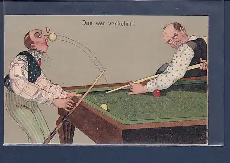 Litho + Präge AK Das war verkehrt! ( Billard) 1908 RAR!!!