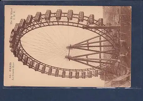 AK Paris La Grande Roue  The Big Wheel T.M.K. 1930