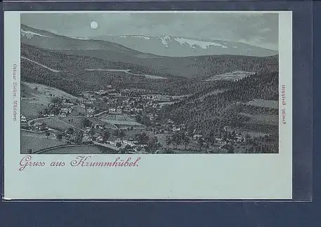 Mondschein AK Gruss aus Krummhübel 1910