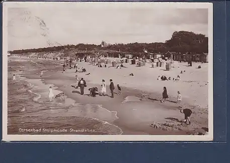 AK Ostseebad Stolpmünde Strandleben 1928