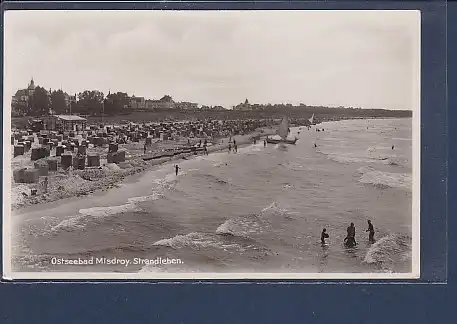 AK Ostseebad Misdroy Strandleben 1940