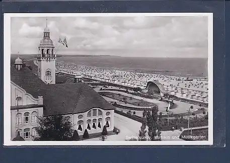 AK Swinemünde Kurhaus und Musikgarten 1938